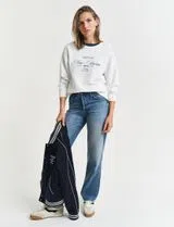 Beige Graphic Sweatshirt