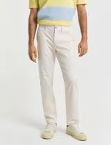 Sunfaded Beige Slim Chino Pants