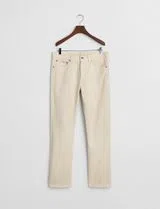 Slim Sunfaded Beige Chino Pants