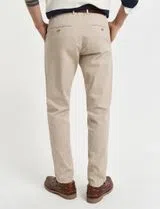 Slim Sunfaded Beige Chino Pants