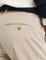 Slim Sunfaded Beige Chino Pants