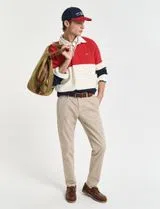 Slim Sunfaded Beige Chino Pants