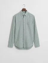 Green Stripe Cotton Linen Shirt