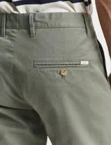 Sunfaded Green Slim Chino Pants