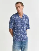 Rel Island Print Shirt Blue
