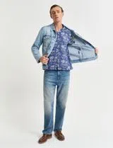 Rel Island Print Shirt Blue