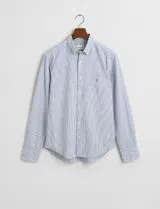 Seersucker Stripe Blue Shirt