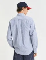 Seersucker Stripe Blue Shirt