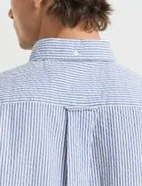Seersucker Stripe Blue Shirt