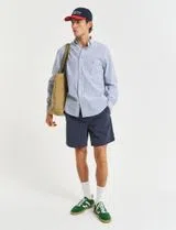 Seersucker Stripe Blue Shirt