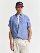 Cotton Linen Blue Shirt