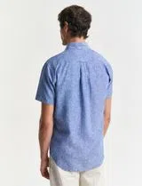 Cotton Linen Blue Shirt