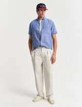 Cotton Linen Blue Shirt