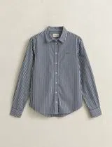 Chemise Classique Regular en Popeline Bleue