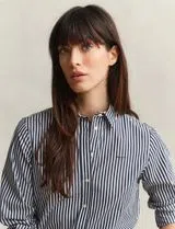 Chemise Classique Regular en Popeline Bleue
