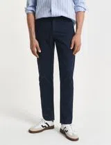 Pantalons Chino Slim Bleus