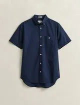 Chemise Classique en Popeline Ajustement Standard Bleu