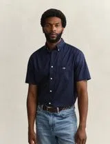 Chemise Classique en Popeline Ajustement Standard Bleu