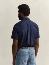Chemise Classique en Popeline Ajustement Standard Bleu