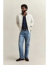 Chemise Classique en Popeline Ajustement Standard Bleu