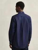 Camisa Regular Fit Pinpoint Oxford Azul