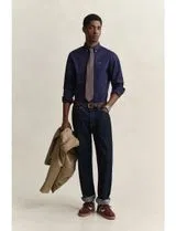 Camisa Regular Fit Pinpoint Oxford Azul