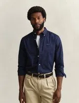 Camisa Regular Fit Pinpoint Oxford Azul
