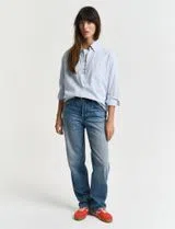 Chemise Rel Luxury Oxford Rayée BD Bleue