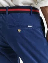 Pantalon Chino Slim Sunfaded Bleu