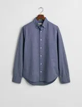 Camisa Slim Fit Classic Oxford Azul