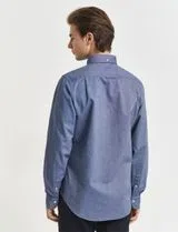 Camisa Slim Fit Classic Oxford Azul