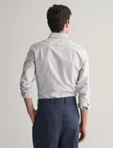 Camisa Slim Fit Classic Oxford Azul