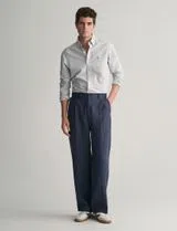 Camisa Slim Fit Classic Oxford Azul