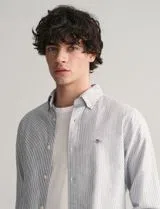 Camisa Slim Fit Classic Oxford Azul