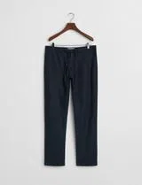 Pantalones de Lino Azul Relaxed