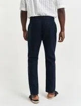 Pantalones de Lino Azul Relaxed