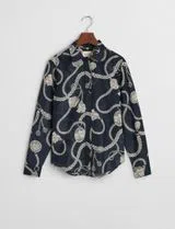 Blue Satin Shirt