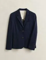 Blazer Slim Pique Azul