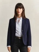Blazer Slim Pique Azul