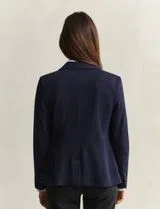 Blazer Slim Pique Azul