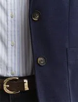 Blazer Slim Pique Azul