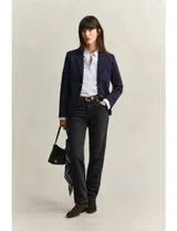 Blazer Slim Pique Azul