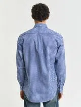 Regular Fit Gingham Poplin Shirt Blue