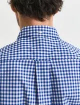Regular Fit Gingham Poplin Shirt Blue
