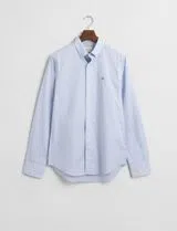 Chemise classique slim fit en popeline bleue