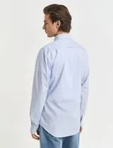Chemise classique slim fit en popeline bleue