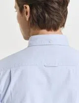 Chemise classique slim fit en popeline bleue
