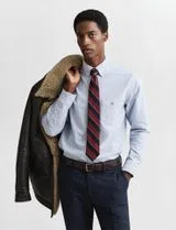 Camisa Regular Fit Classic Oxford Azul