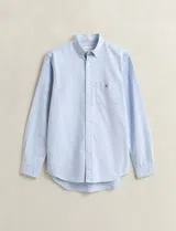 Camisa Regular Fit Classic Oxford Azul