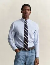 Camisa Regular Fit Classic Oxford Azul